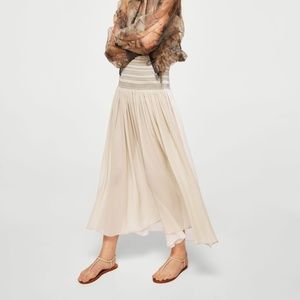 Mango Gathered waist skirt